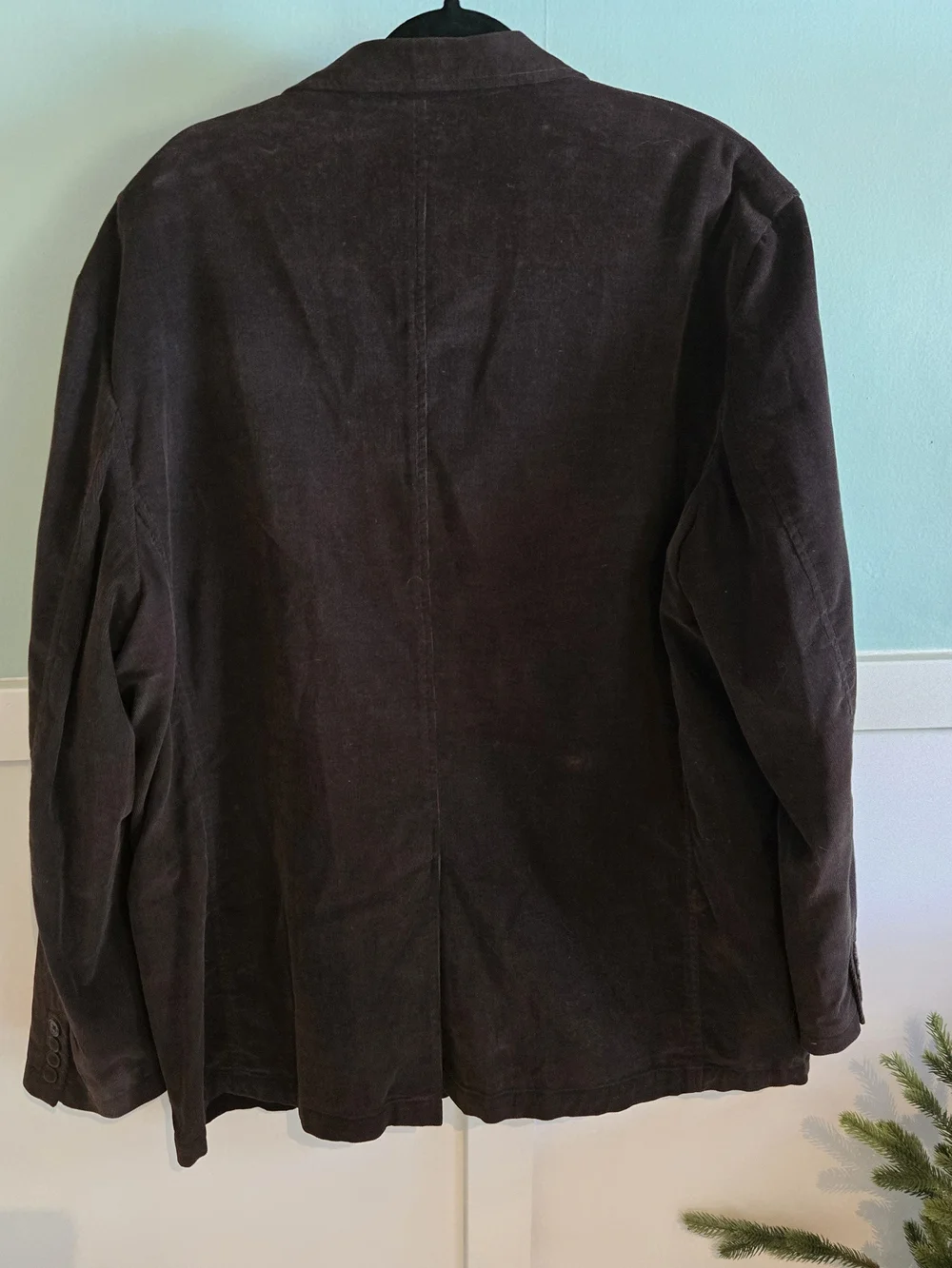 Alfani Men’s XXL Brown Velvet Sport Coat Blazer Jacket Button Up